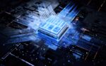 3d,Rendering,Of,Cyberpunk,Ai.,Circuit,Board.,Technology,Background.,Central